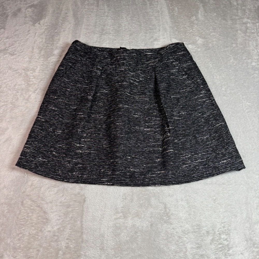 NWT Loft Womens Black White Textured Tweed A-Line Skirt Size 8‎  Professional